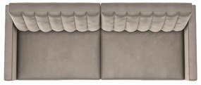 Jasnoszara aksamitna sofa 207 cm Celine – Støraa