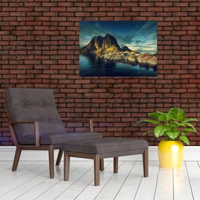 Obraz wioski rybackiej w Norwegii (70x50 cm)