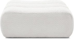 Biały podnóżek z materiału bouclé Azra – Bobochic Paris