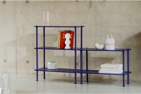 Niebieski regał w dekorze dębu 80x54,5x35 cm Teidi – noo.ma