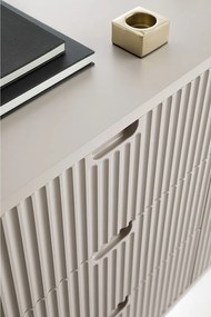 Szeroka komoda ZOVA 168 cm z 3 szufladami, 2 szafkami, uchwytami w nowoczesnym stylu, metalowe nóżki złote 168/87/39 cm, kolor: Czarny