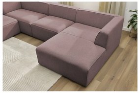 Różowy narożnik modułowy (lewostronny/w kształcie litery U) Megeve – Bobochic Paris