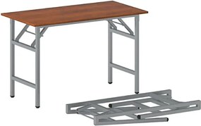 Stół konferencyjny FAST READY, 120x60 cm, szaro-srebrna podstawa, czereśnia