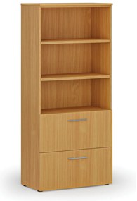 Szafa z szufladami na teczki zawieszkowe PRIMO WOOD, 800 x 420 x 1781 mm, buk