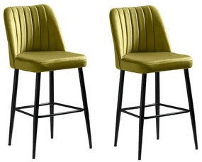Zestaw krzeseł barowych Vento Green and Black, 2 szt., 2 szt.
