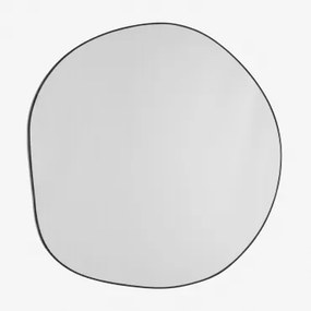 Nieregularne Lustro Ścienne 60x60 Cm Z Mdf Nonceva Czarna - Sklum