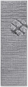 Dywan nowoczesny Gallery 3D  szary 80 cm x 240 cm