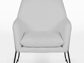 Szary designerski fotel MILAN