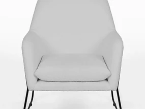 Szary designerski fotel MILAN