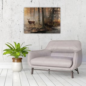 Obraz na szkle - Obraz dzikiej przyrody w stylu vintage (70x50 cm)