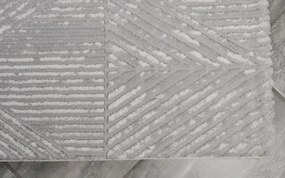 Dywan nowoczesny 3D Anett trójkąty szary 160 cm x 230 cm