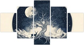 Obraz – Magiczne drzewo z jeleniem I. (125x70 cm)