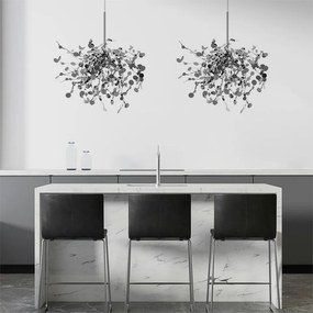 Designerska lampa wisząca Monete Single, chromowana