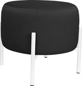 Pufa OLA loft ławka podnóżek metal : Kolor Stelaża - Biały, Kolor tkaniny - VELVET - MG19, Typ tkaniny - Velvet
