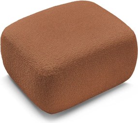 Pomarańczowy podnóżek z materiału bouclé Montaigne – Bobochic Paris