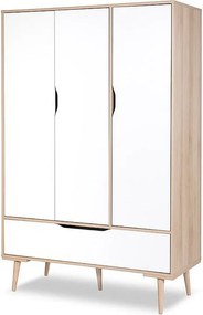 Szafa SOFIE biała/buk trzydrzwiowa