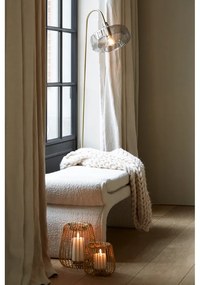Kremowa ławka z materiału bouclé Nafya – Light &amp; Living