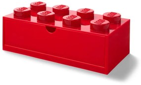 Czerwony pojemnik z szufladką LEGO®, 31x16 cm