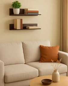 Minimalistyczna półka ścienna w kolorze wenge - Lava