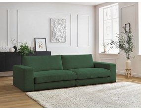 Ciemnozielona sztruksowa sofa 274 cm Leonard – Bobochic Paris
