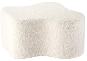 Kremowy puf dziecięcy z materiału bouclé Cloud – Wigiwama