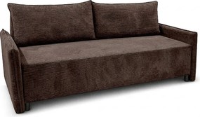 CORDO – sofa 3-osobowa z funkcją spania 197x140 cm, tkanina Poso 6 brązowa
