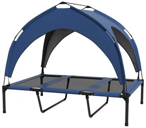 PawHut Legowisko dla psa na zewnątrz, odporne na warunki atmosferyczne, podwyższone, 106 x 76 x 94 cm, Granatowy