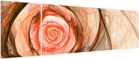 Obraz - Abstrakcyjny róż z białym tłem (170x50 cm)