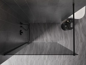 Mexen Kioto-X ścianka prysznicowa Walk-in 60 x 200 cm, grafit 10 mm, czarna - 800-060-101-70-40-X