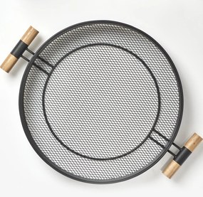 Taca metalowa z uchwytami, struktura siatki, Ø 48 cm, ZELLER