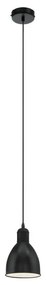 Eglo 55243 - Lampa wisząca na przewodzie PRIDDY 1xE27/60W/230V czarna