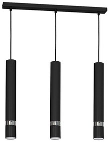 Lampa wisząca na linkach JOKER 3xGU10/25W/230V czarny/błyszczący chrom