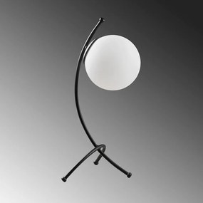 Czarno-biała lampa stołowa ze szklanym kloszem (wysokość 43 cm) Yay – Opviq lights