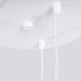 Lampa wisząca HALO 3P biała ryflowana SOLLUX  LIGHTING