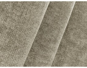 Beżowy narożnik rozkładany z tkaniny szenilowej ze schowkiem (prawostronny/z szezlongiem) Lilo – Makamii