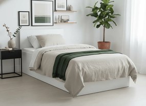 Łóżko SOFIA 90 x 200 cm, biała Stelaż: Ze stelażem listwowym rolowanym elastycznym, Materac: Materac Coco Maxi 20 cm