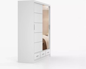 Szafa Lorenza 200 cm – nowoczesna szafa przesuwna z lustrem, 3 kolory mat i 2 połysk