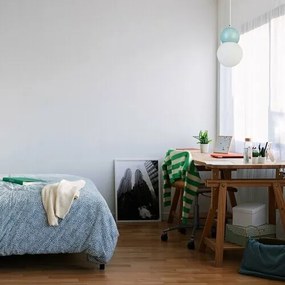 Rabalux 72279 lampa wisząca z metalu i szkła Gellia, niebieski