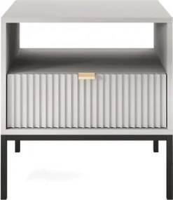 NAYA Stolik nocny S 54 szary | czarny stelaż