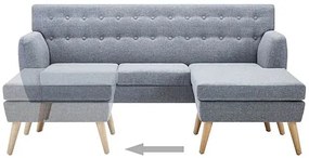Tapicerowana pikowana sofa Kova 2L - jasny szary