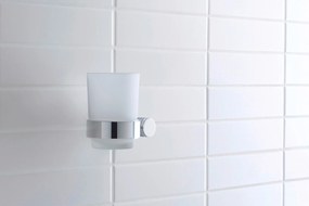 Duravit D-Code kubek na szczoteczki do zębówChrom - lewostronny