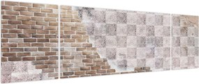 Obraz - Ceglana ściana (170x50 cm)