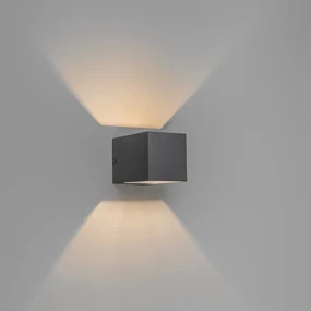 Nowoczesny Kinkiet / Lampa scienna antracyt - Transfer Nowoczesny Oswietlenie wewnetrzne