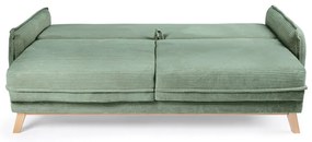 Jasnozielona sztruksowa rozkładana sofa 218 cm Tori – Bonami Selection
