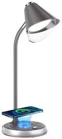 Immax 08972L - LED lampa stołowa FINCH LED/9W/12/230V szara/chrom, ściemnialna