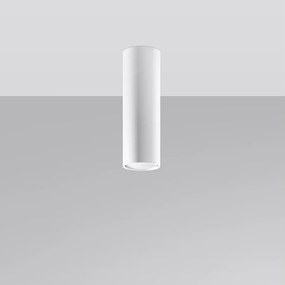 Plafony nowoczesny Toris, stal - 1 źródło światła 4000K - L.6 x H.20 cm - biały