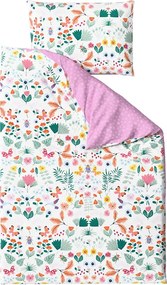 PrzytulneMieszkanie.pl PrzytulneMieszkanie.pl Pościel z kory do łóżeczka Renforcé LUNETTA różowa Rozmiar pościeli: 45 x 65 cm | 90 x 140 cm