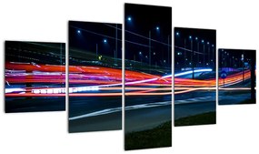 Obraz miasto nocą (125x70 cm)