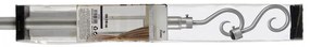 Szary metalowy karnisz VALANCE LOOP 120-210 cm