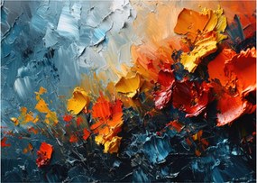 Obraz na szkle - Abstrakcyjny obraz kwiatów III. (70x50 cm)